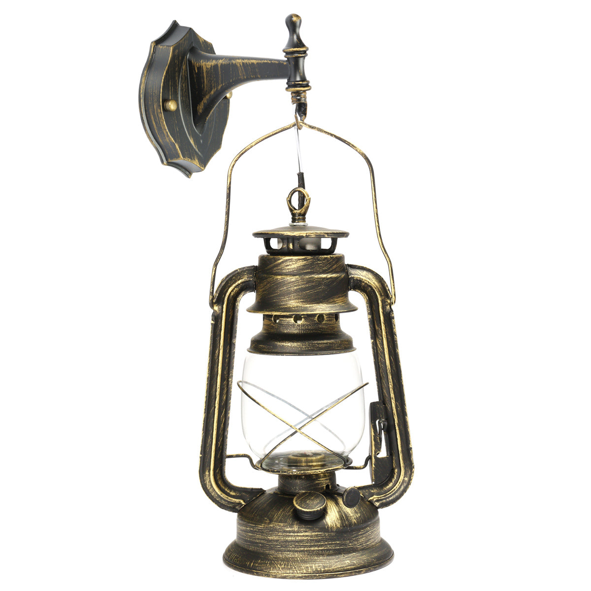Rustic Antique Style Lantern Wall Lamp
