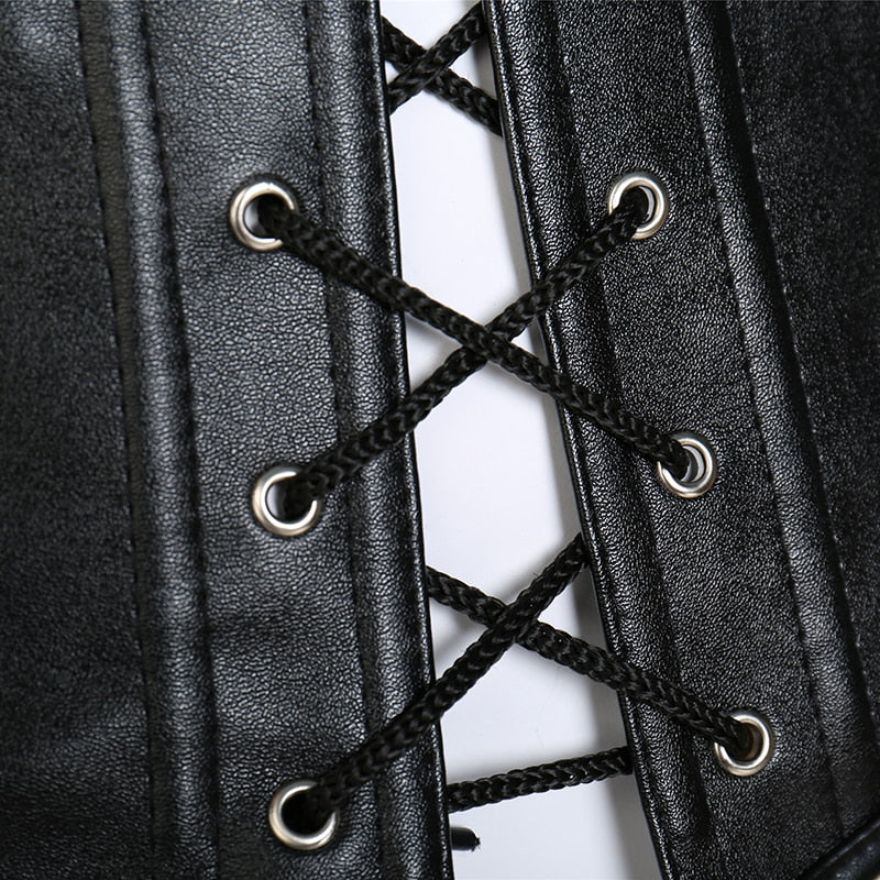Black Buckles and Rings Corsets - Go Steampunk