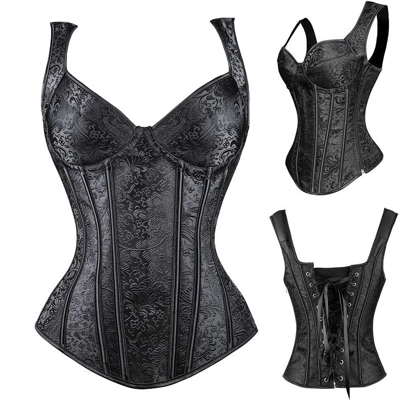 Black Buckles and Rings Corsets