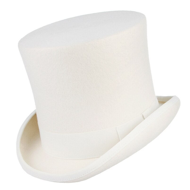 White Wool Top Hat