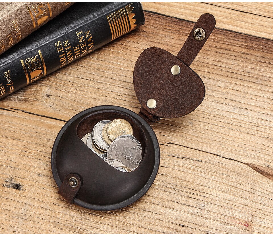 Genuine Leather Round Pocket Case - Go Steampunk