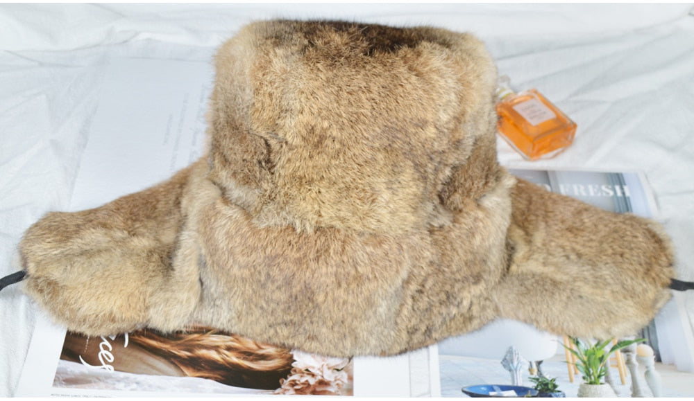 Handmade Genuine Rabbit Fur Explorers Hat - Go Steampunk
