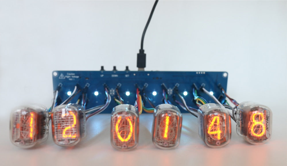 6-bit Steam Punk Glow Clock DIY Kit With Motherboard Core Board Control Panel - Go Steampunk