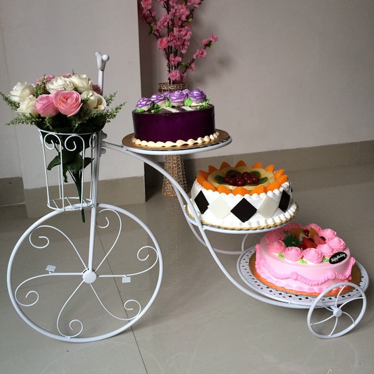 3 Tier Bicycle Shaped Cake Stand - Go Steampunk