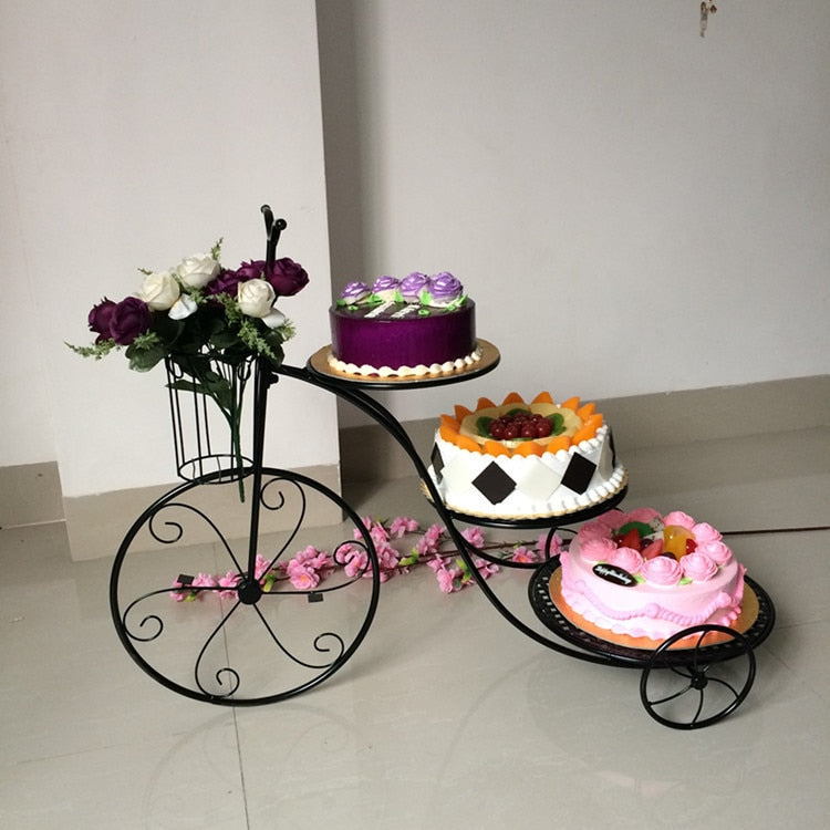 3 Tier Bicycle Shaped Cake Stand - Go Steampunk