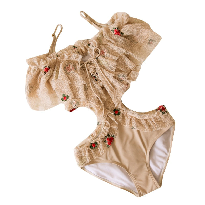Roses and Lace Swimsuit - Go Steampunk