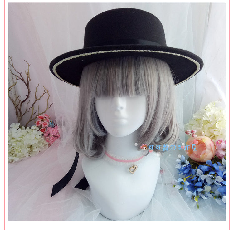 Flat Topped Wide Brimmed Wool Hat - Go Steampunk