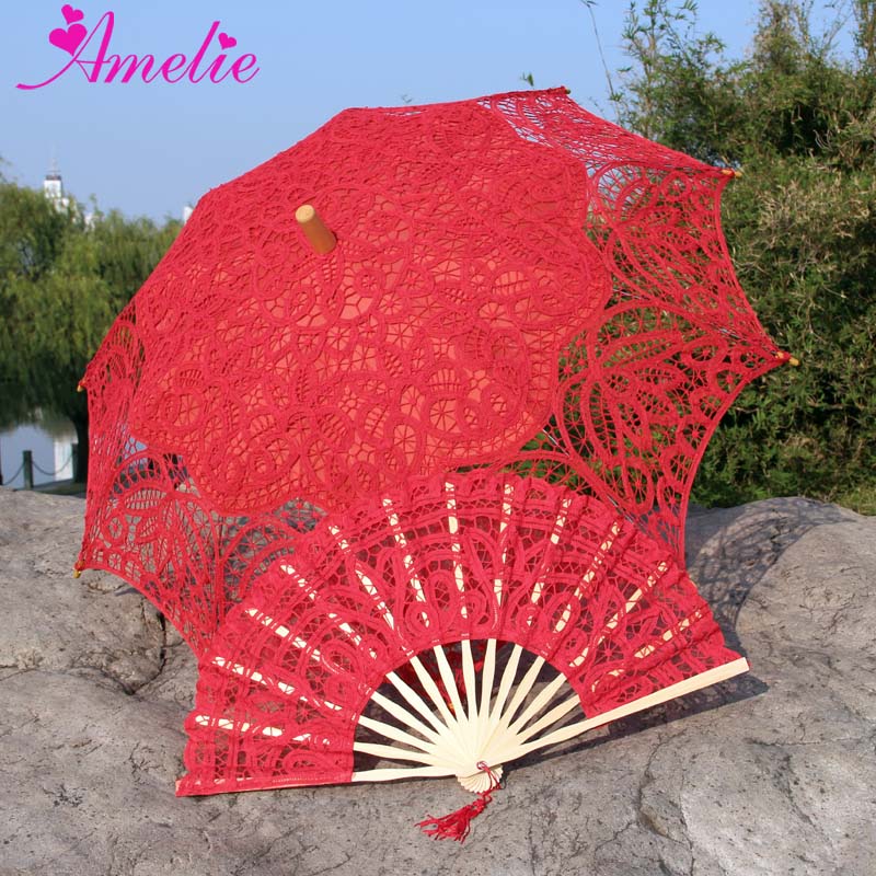 Western Style Beautiful Double-Layer Lace Parasol