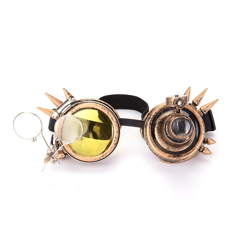 Rivets and Spikes Unisex Steampunk Goggles