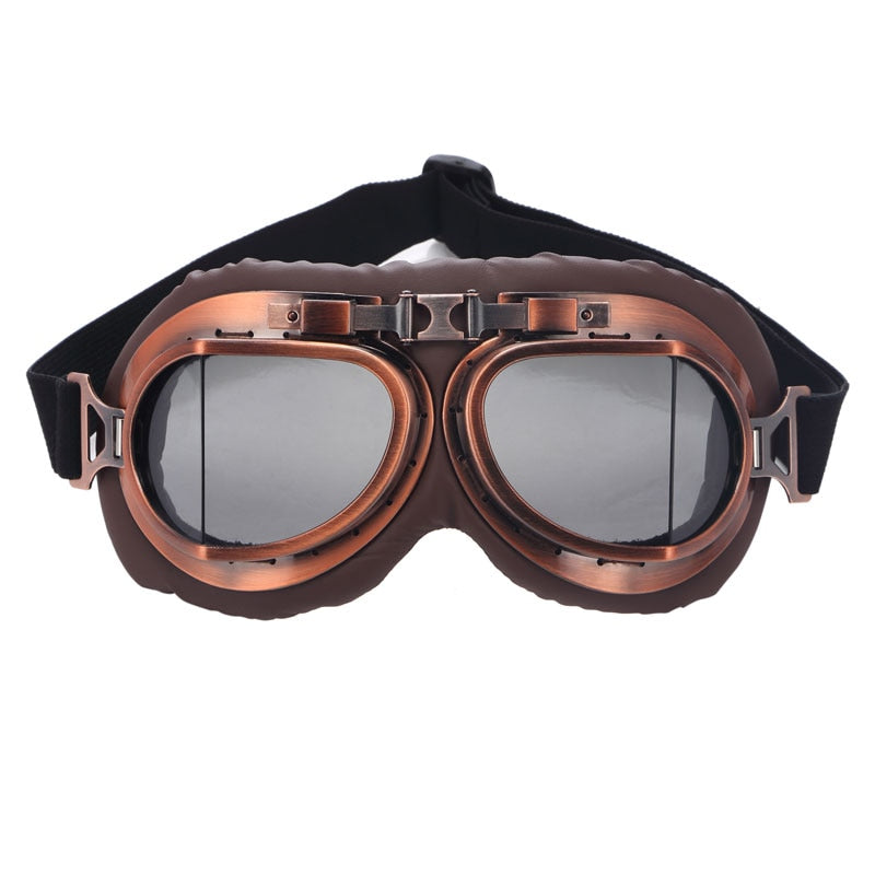 Retro Steampunk Copper Motorcycle Goggles - Go Steampunk