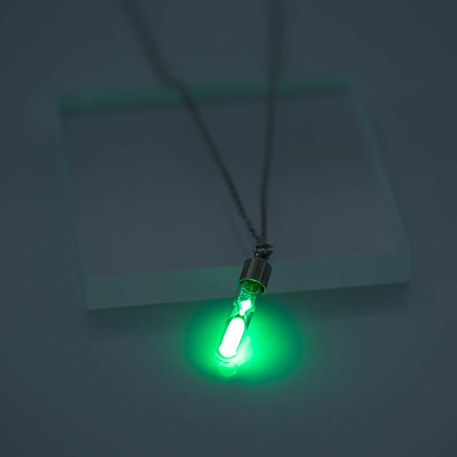 Glow in the Dark Hourglass Pendant Necklace - Go Steampunk