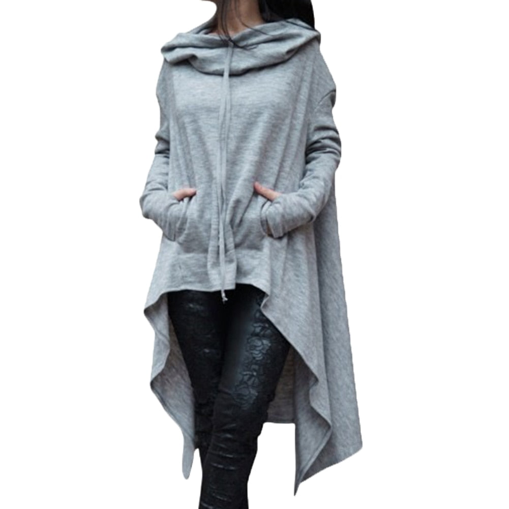 Long Pullover Plus Size Hoodie