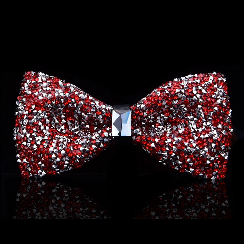 Luxury Crystal Tuxedo Bow Tie