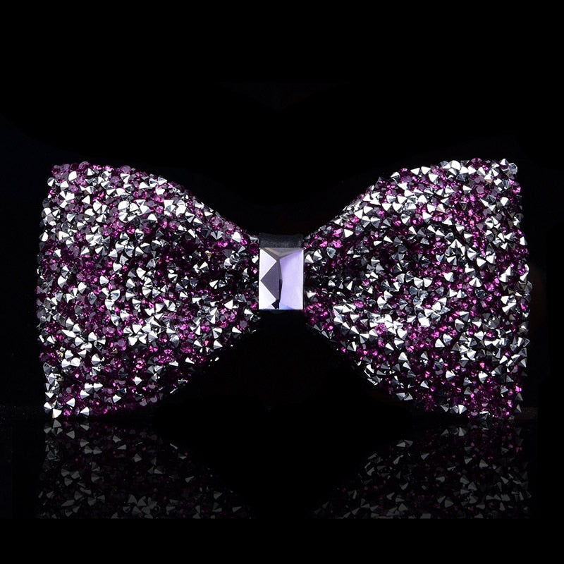 Luxury Crystal Tuxedo Bow Tie
