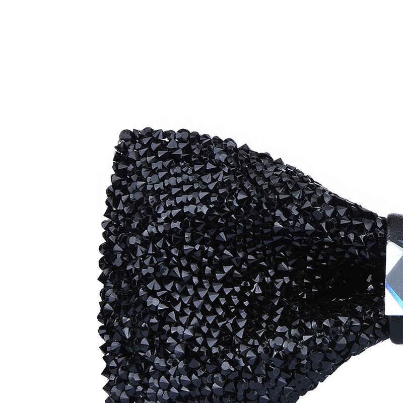 Luxury Crystal Tuxedo Bow Tie - Go Steampunk