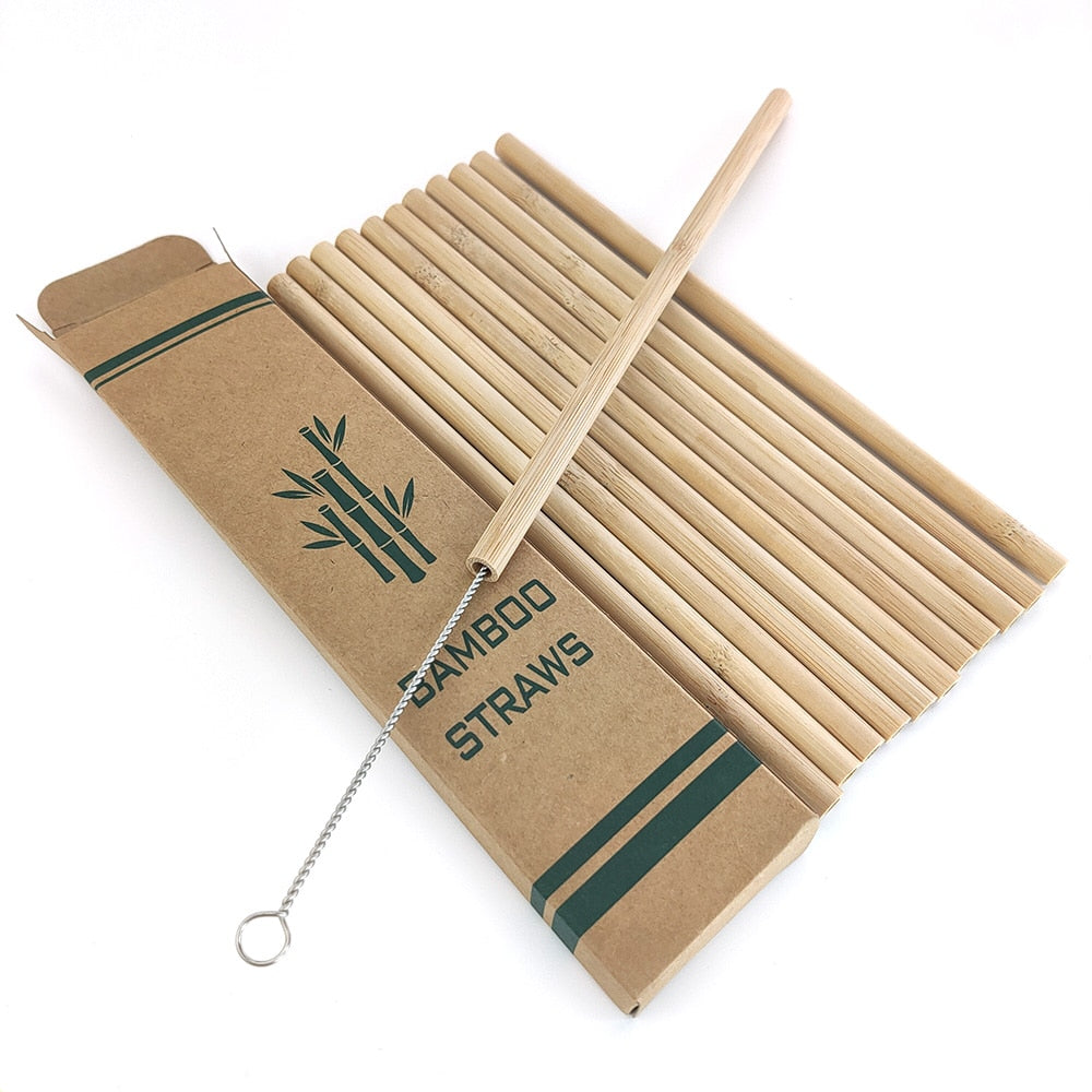 Natural organic bamboo straw set - Go Steampunk