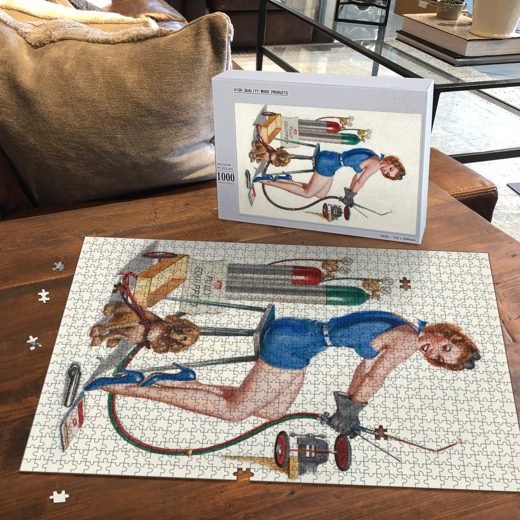 Vintage Pinup Jigsaw Puzzle - Go Steampunk