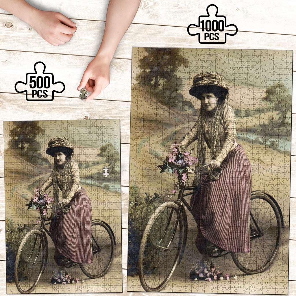 Vintage Lady Rider Jigsaw Puzzle - Go Steampunk