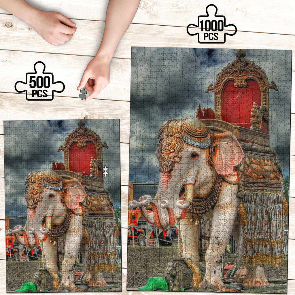 Indian Elephant Jigsaw Puzzle - Go Steampunk