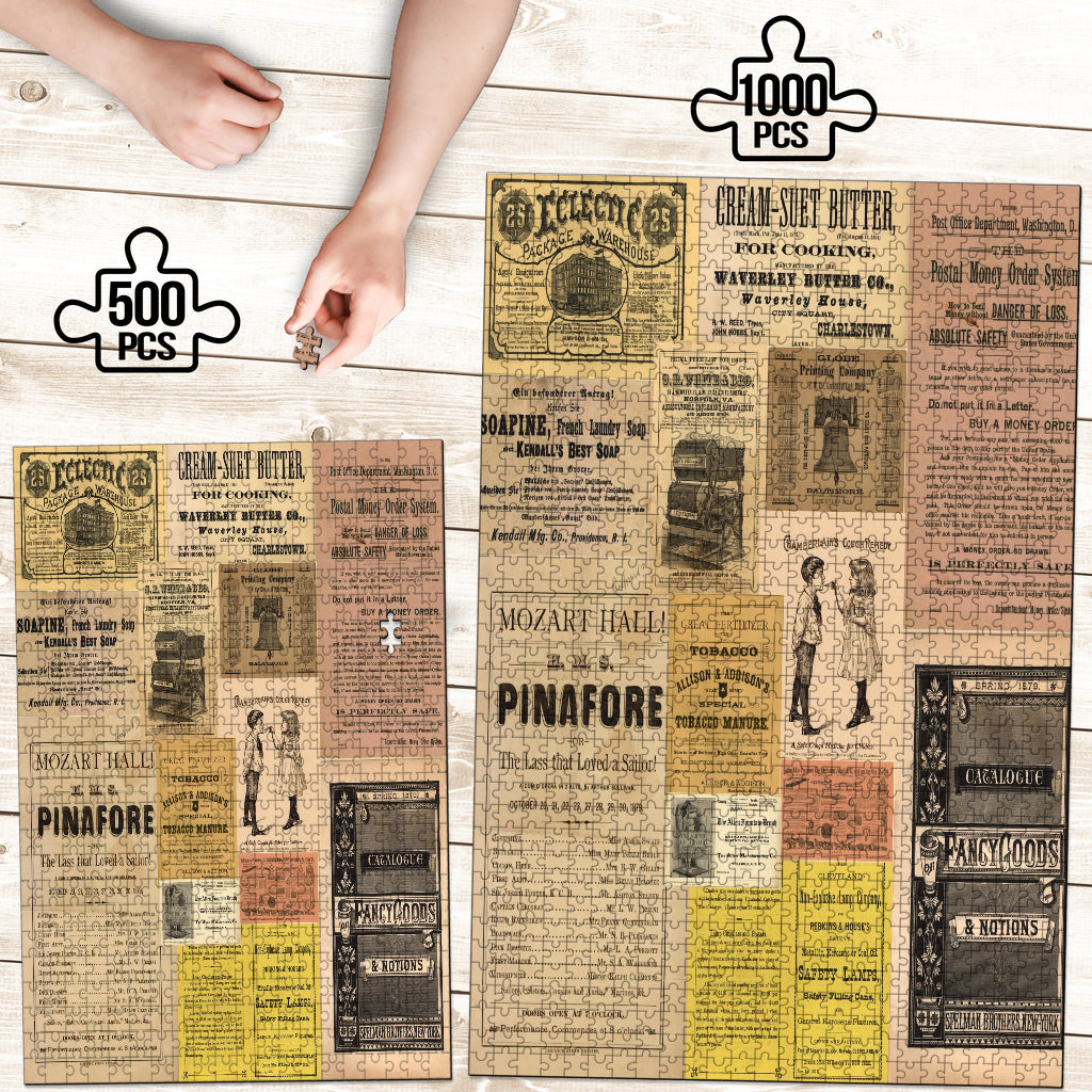 Vintage Newspaper Jigsaw Puzzle - Go Steampunk