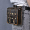 Thick Leather Luxury Vintage Travel Waist Bag For Storing Your Worldly Goods 5