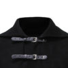 Black Steampunk Velvet Vest, Medieval Victorian Double Breasted Suit Tail Coat 3