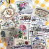 14pcs / Bag Vintage Plant Bill Stickers Scrapbooking Album Junk Journal Project Happy Planner Decoration Stickers – Stickers 3