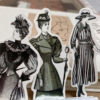 50PCS / Bag Vintage European Lady Waterproof Stickers 2