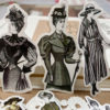 50PCS / Bag Vintage European Lady Waterproof Stickers 1
