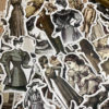 50PCS / Bag Vintage European Lady Waterproof Stickers 5
