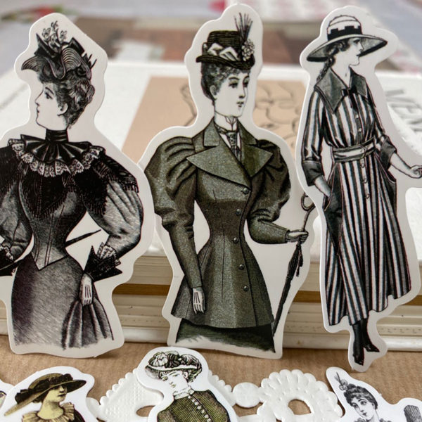 50PCS / Bag Vintage European Lady Waterproof Stickers 1