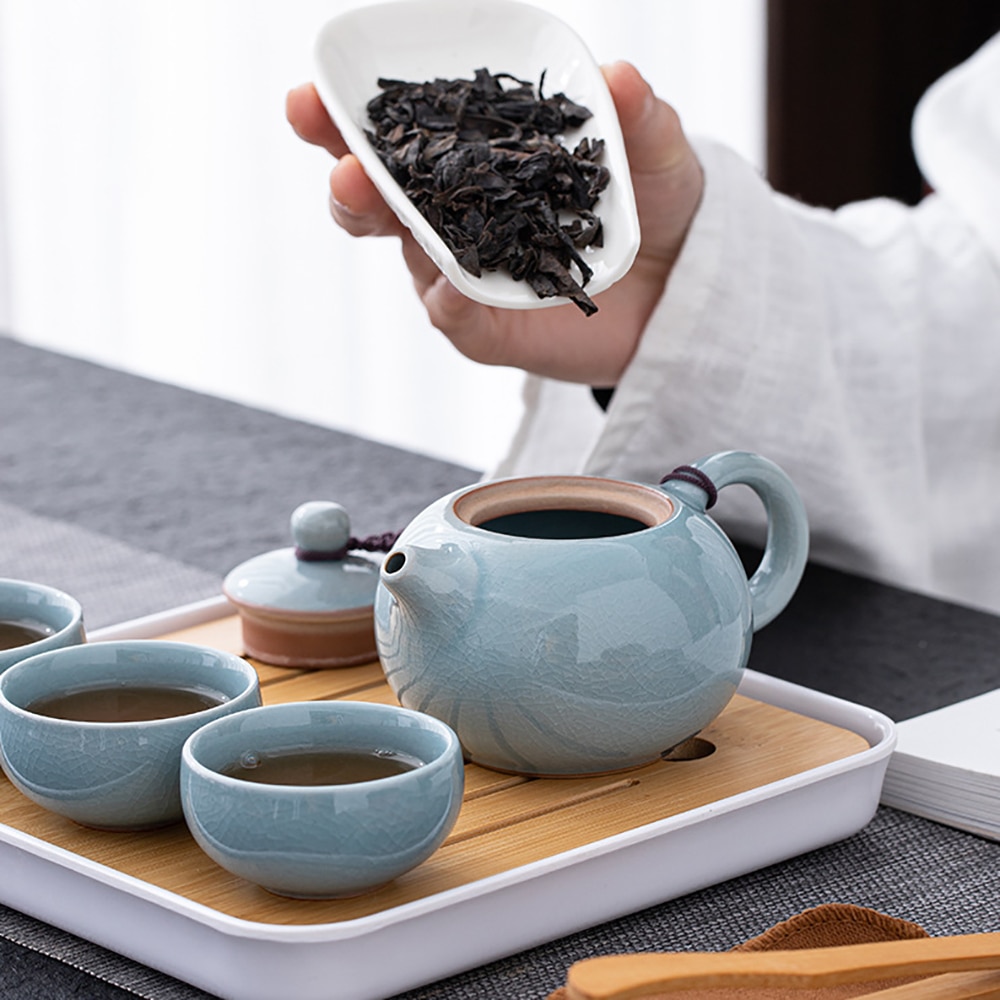 Krackle Ceramic Glaze Chinese Teapot 2