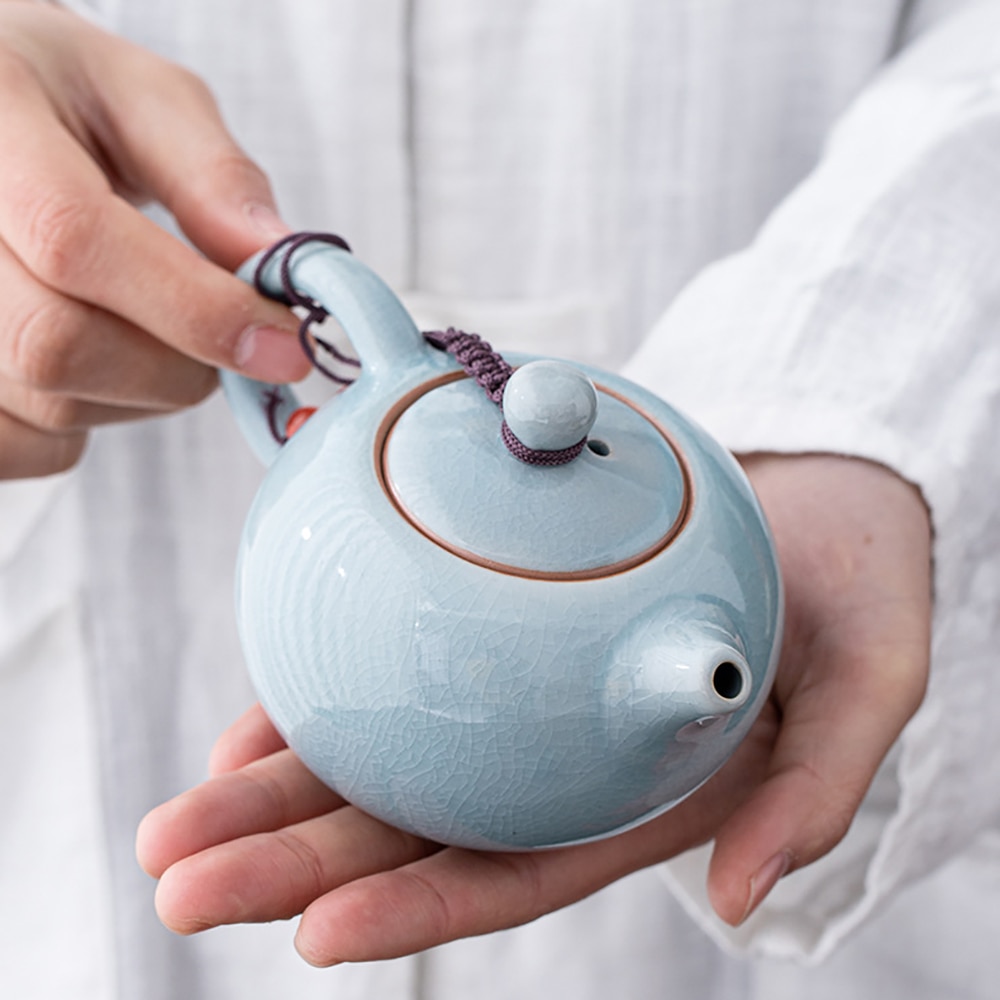 Krackle Ceramic Glaze Chinese Teapot 4