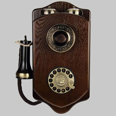 Antique Design Wall Mounted Corded Landline Telephone – revolve headphone 8