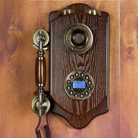 Antique Design Wall Mounted Corded Landline Telephone – button handset 10